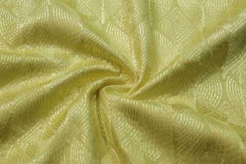 Lime Green Traditional Rayon Spun Jacquard Viscose Fabric