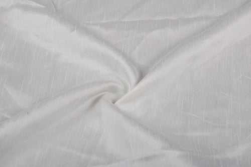 Off White Plain Dupion Viscose Fabric