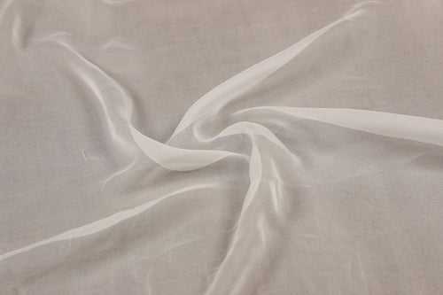 Off White Plain Georgette Viscose Fabric