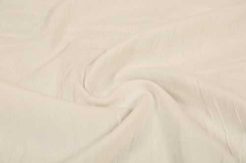 Cream Plain Rayon Crepe Fabric