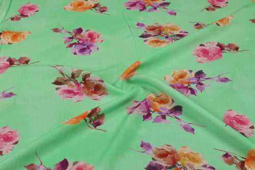 Multicolor Floral Viscose Modal Fabric
