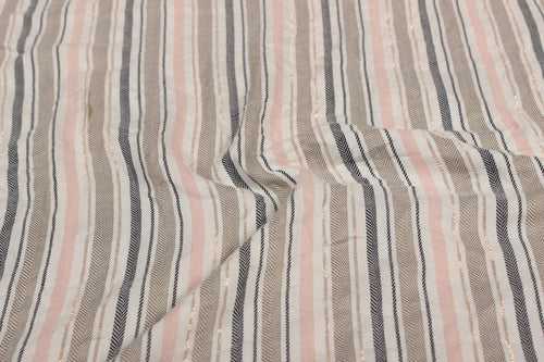 Multicolor Stripes Viscose Fabric