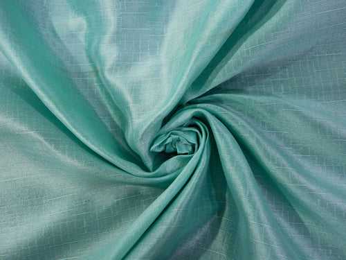 Precut Of 1.4 Meter Of Light Turquoise Dual Shade Raw Silk Fabric