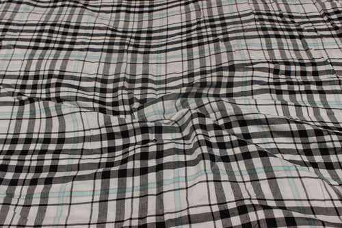 Multicolor Checks Printed Twill Fabric