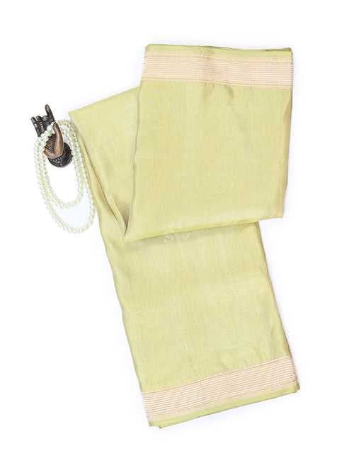 Pista Green Tissue Katan Silk Handloom Banarasi Saree