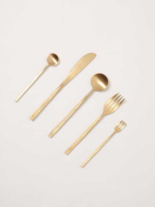 Wabi Brass 5 pc Cutlery Set