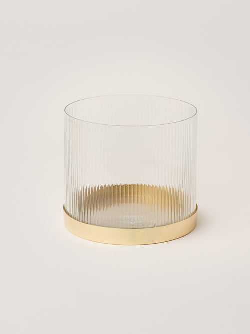 Fluted Glass Vase/Planter