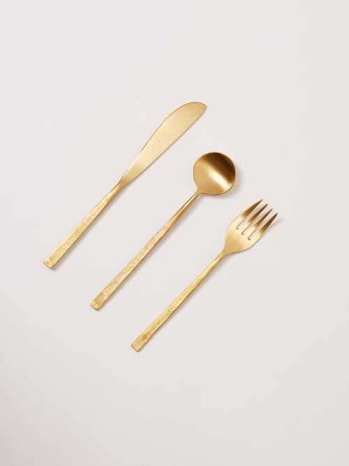 Wabi Brass Cutlery Set