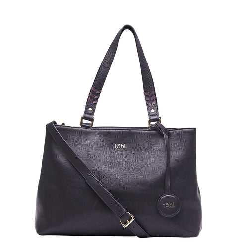 FABLE WOMEN'S TOTE BAG - CHARCOAL BLACK