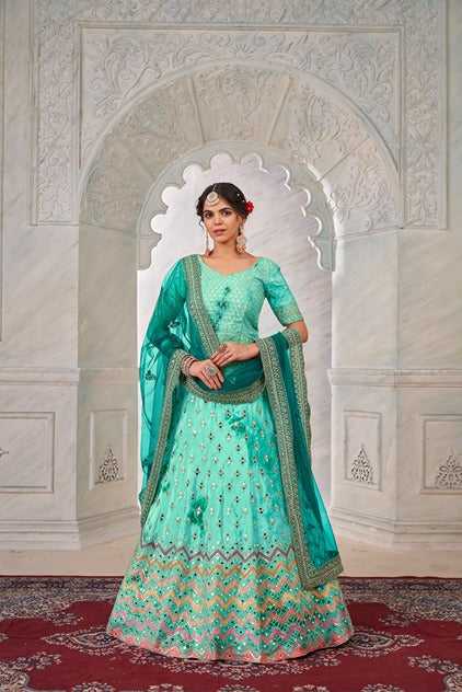 Emerald Green Designer Shibori Crepe Lehenga Choli Set