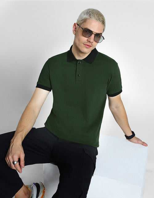 Olive Cotton Polo T-shirt