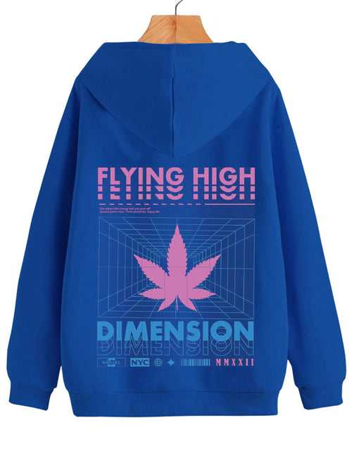 Royal Blue Men's Printed Hoodie