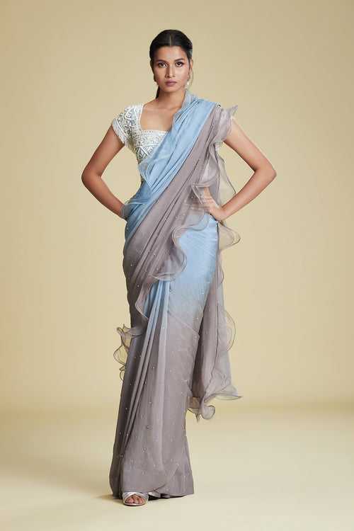 UNICORN RUFFLE SAREE