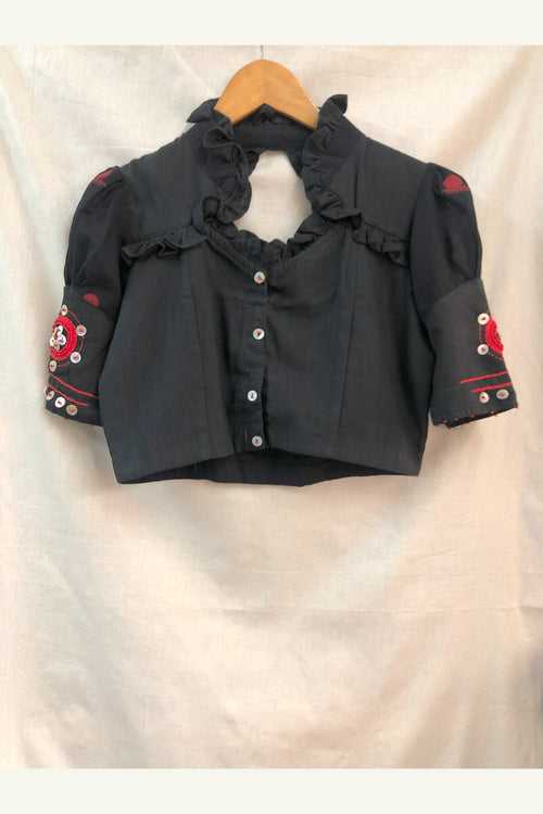 VICTORIAN BLOUSE BLACK