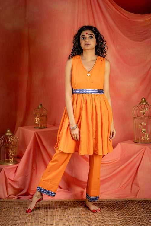 Saanjh- Orange dress