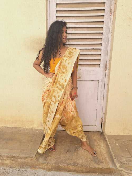One of it’s kind- Eco printed Saree
