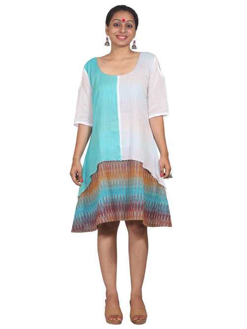 Turquoise Ikat Print Dress | Rescue