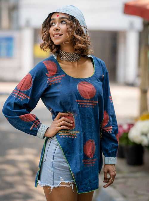 Bawra Top:Indigo Bindi-Puthai | Relove