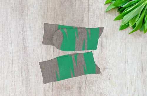 Calf Socks Green Grey