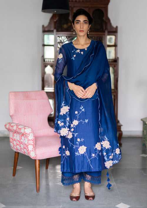 Sapphire Applique Kurta Set