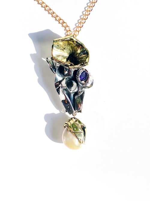 Baroque Pearl Abstract Pendant