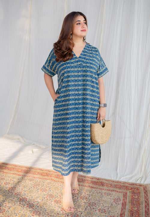 Jennet Ajrakh Cotton Dress