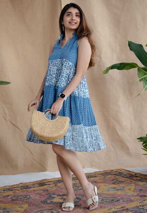 Geeti Batik Natural Dyed MulMul Cotton Dress