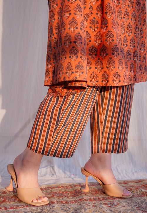 Divya Ajrakh Slub Cotton Pant