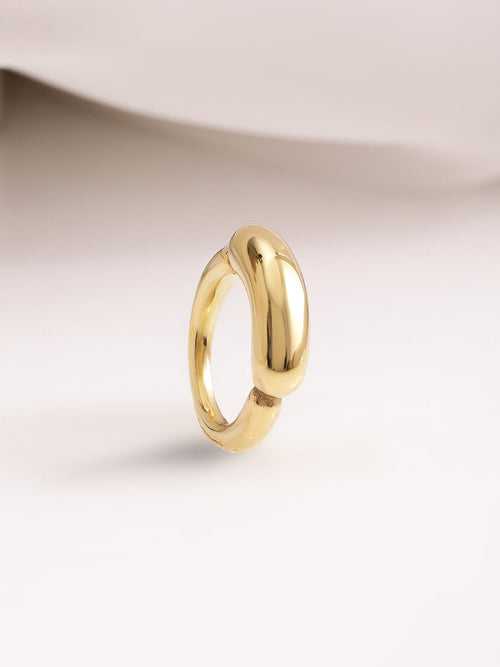 18KT Gold Plated Stainles Steel  Tarnish Free Waterproof Demi-Fine Finger Ring