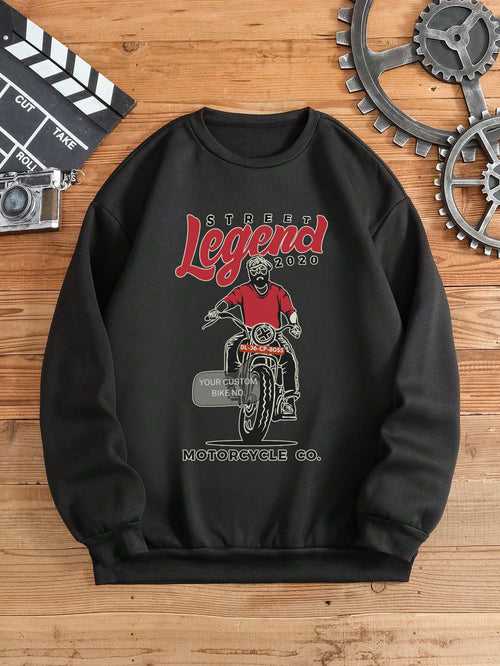 Rider's Pride: High-Quality Biker Unisex Sweatshirts with Custom Number Plate