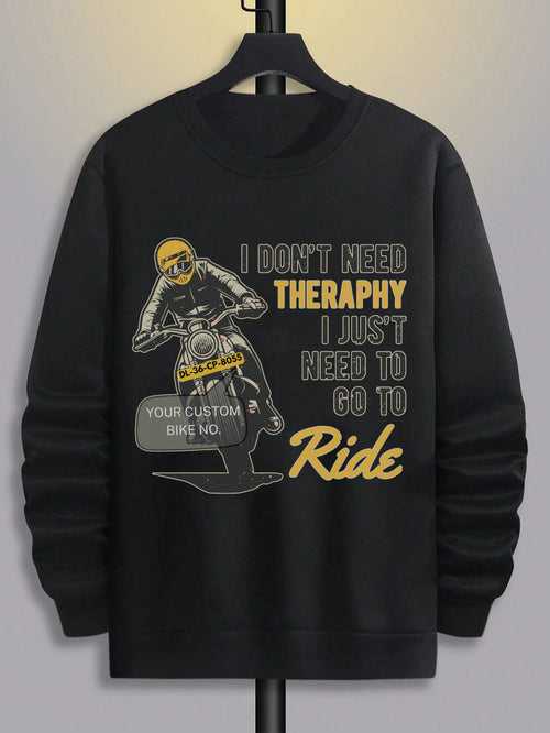 Rider's Pride: High-Quality Biker Unisex Sweatshirts with Custom Number Plate