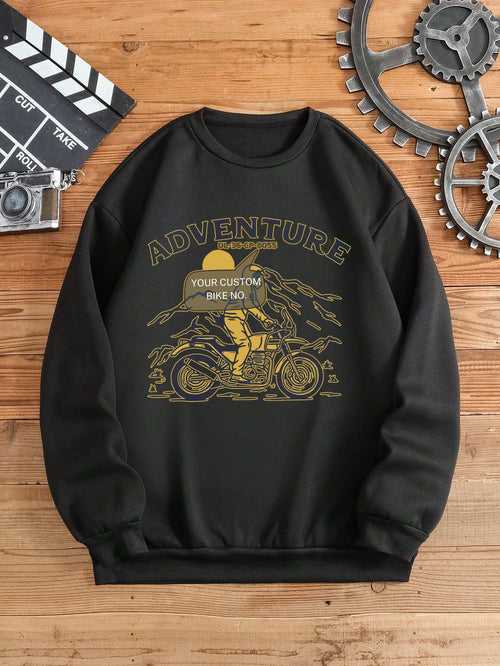 Rider's Pride: High-Quality Biker Unisex Sweatshirts with Custom Number Plate