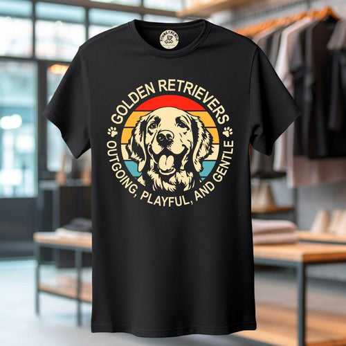 Cute Retrievers - Golden Retrievers Printed T-shirt for Men & Women