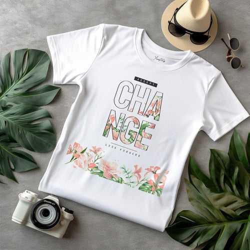Charismatic & Chic - Women's Printed Round Neck Tees Collection