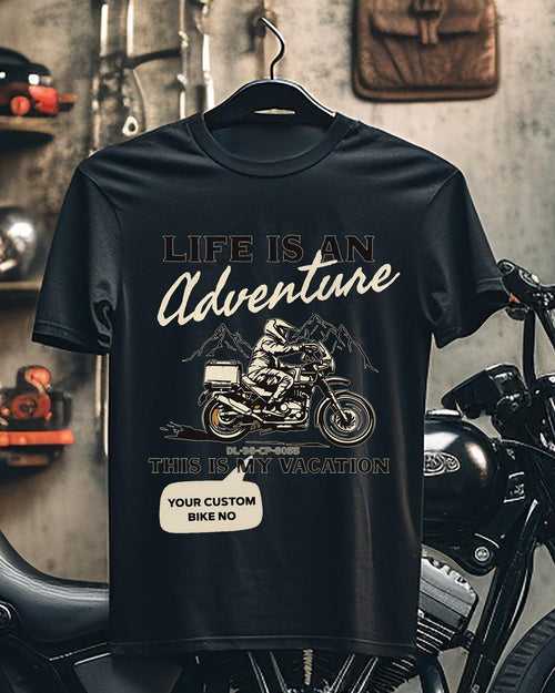Rider's Pride: High-Quality Biker T-Shirts with Custom Number Plate