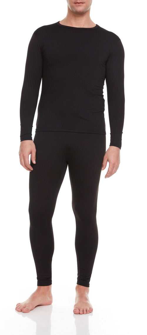 Winter Essentials: Trendy Men's Thermal Wear Sets -(Black)