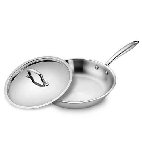 KENT Tri-Ply Frying Pan with SS Lid 26cm