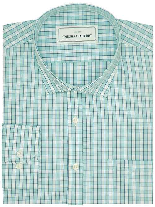 Men's Premium Cotton Check Shirt - Sky Blue (1058)