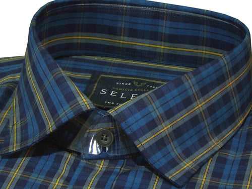 Selects Premium Cotton Check Shirt - Green (0375)