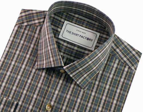 Men's 100% Cotton Check Shirt - Multicolor (0456)