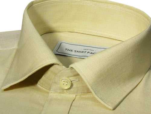 Men's 100% Cotton Plain Shirt - Beige (0666)