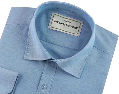 Men's Cotton Blend Oxford Sky Blue Shirt - (0537)