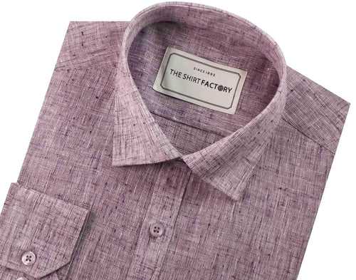 Men's Cotton Blend Plain Shirt - Light Purple (0698)