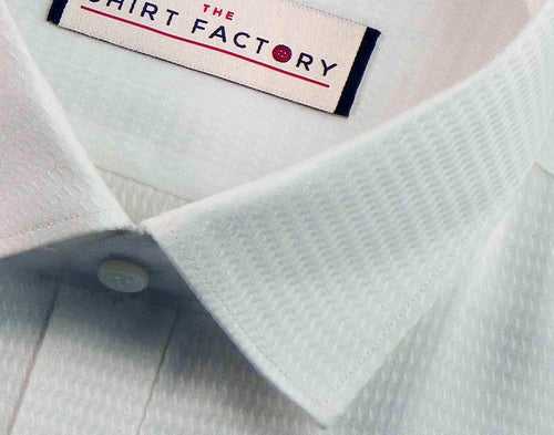 Men's Premium Giza Cotton Dobby Shirt - White (0310)