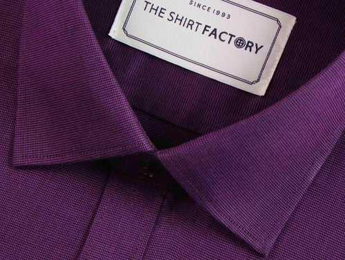 Men's Premium Giza Cotton Plain Shirt - Purple (0305)