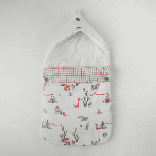 Bohemian Animal Baby Carrier Nest (Muslin),Carrying Nest Bag Portable Travelling Bed for Infants for 0-4 Months