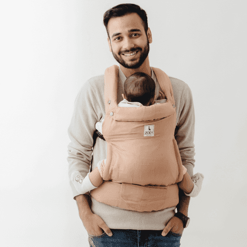 Zoey’s Baby Carrier, Made Of Bamboo Linen, Safe & Ergonomic, 2 Carry Positions, for 4 Months to 3 Year Old Baby (Fawn Color)