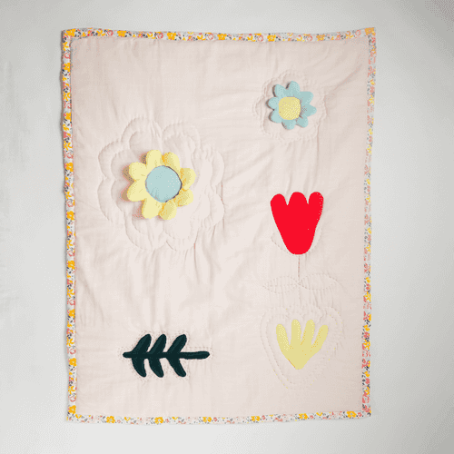 Bloom Your Own way Muslin Handmade Baby Quilt