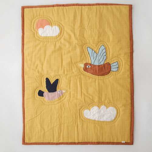 I Want To Fly Handmade Muslin Baby Quilt