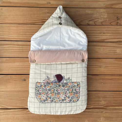 Kiss Me Goodnight Baby Carrier Nest + Custom Gift Bag (Handcrafted Patchwork)